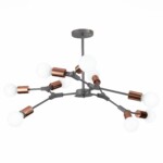 SLE106403-09 Светильник потолочный Серый, Розовое золото E27 9*60W PALARE — изображение 3