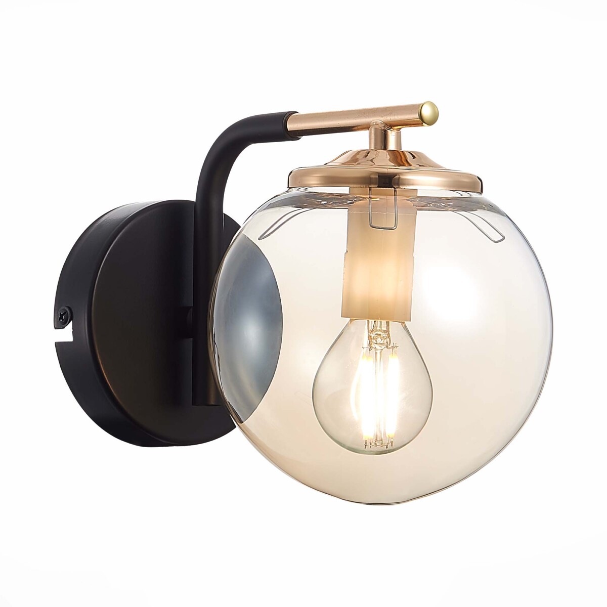 SLE106901-01 Светильник настенный Черный/Янтарный E14 1*40W LITERNO — изображение 1
