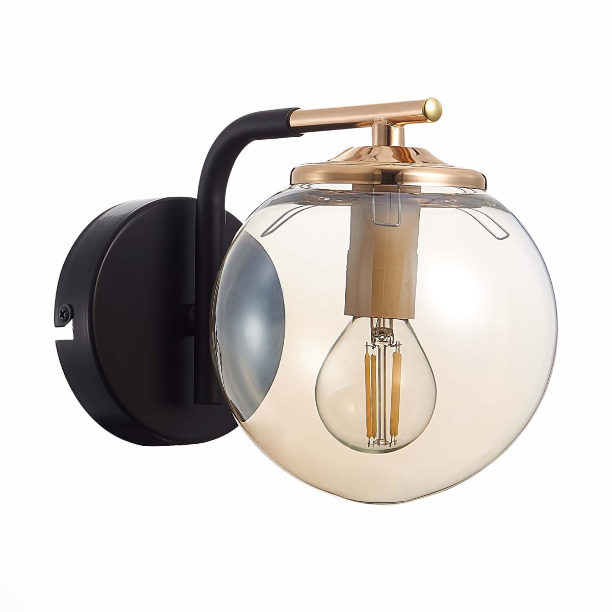 SLE106901-01 Светильник настенный Черный/Янтарный E14 1*40W LITERNO — изображение 2