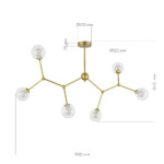 SLE1106-203-06 Светильник подвесной Золотистый/Прозрачный, Белый G9 LED 6*5W ARCUS — изображение 4