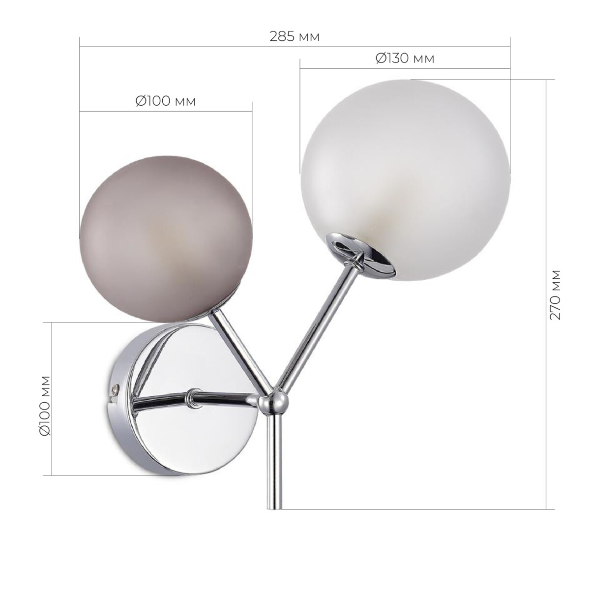 SLE1107-101-02 Светильник настенный Хром/Белый, Серый G9 LED 2*5W 4000K MALTE — изображение 3