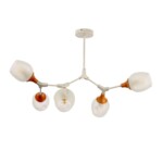 SLE113502-05 Светильник потолочный Белый, Светлое дерево/Белый E27 5*60W CIOTOLLA — изображение 2