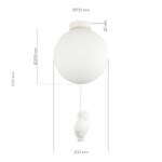 SLE115412-01 Светильник подвесной Белый/Белый E27 1*60W MODENA — изображение 4