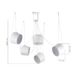 SLE120653-05 Светильник подвесной Белый/Белый E27 5*40W TRIESTE — изображение 3