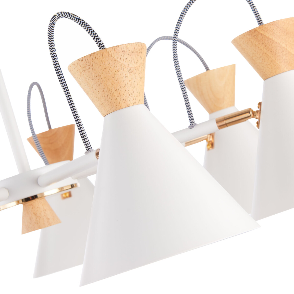 SLE125102-07 Светильник потолочный Белый, Золотистый/Белый, Светлое дерево E14 7*40W MODICA — изображение 3