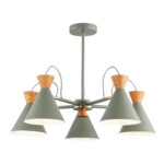 SLE125112-05 Светильник потолочный Серый, Золотистый/Серый, Темное дерево E14 5*40W MODICA