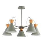 SLE125112-05 Светильник потолочный Серый, Золотистый/Серый, Темное дерево E14 5*40W MODICA — изображение 2