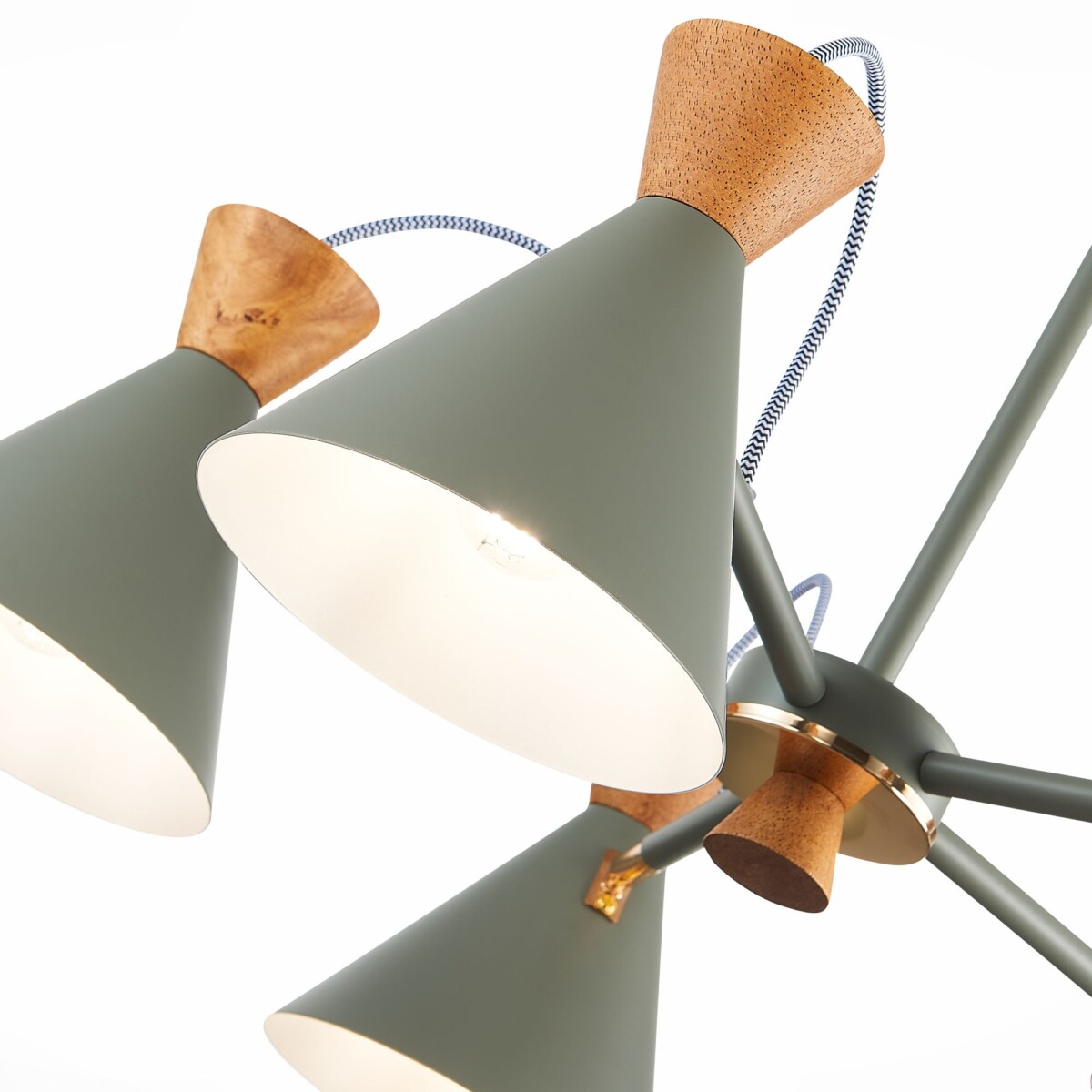 SLE125112-05 Светильник потолочный Серый, Золотистый/Серый, Темное дерево E14 5*40W MODICA — изображение 3