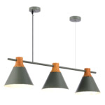 SLE125113-03 Светильник подвесной Серый/Серый, Светлое дерево E27 3*60W MODICA — изображение 3