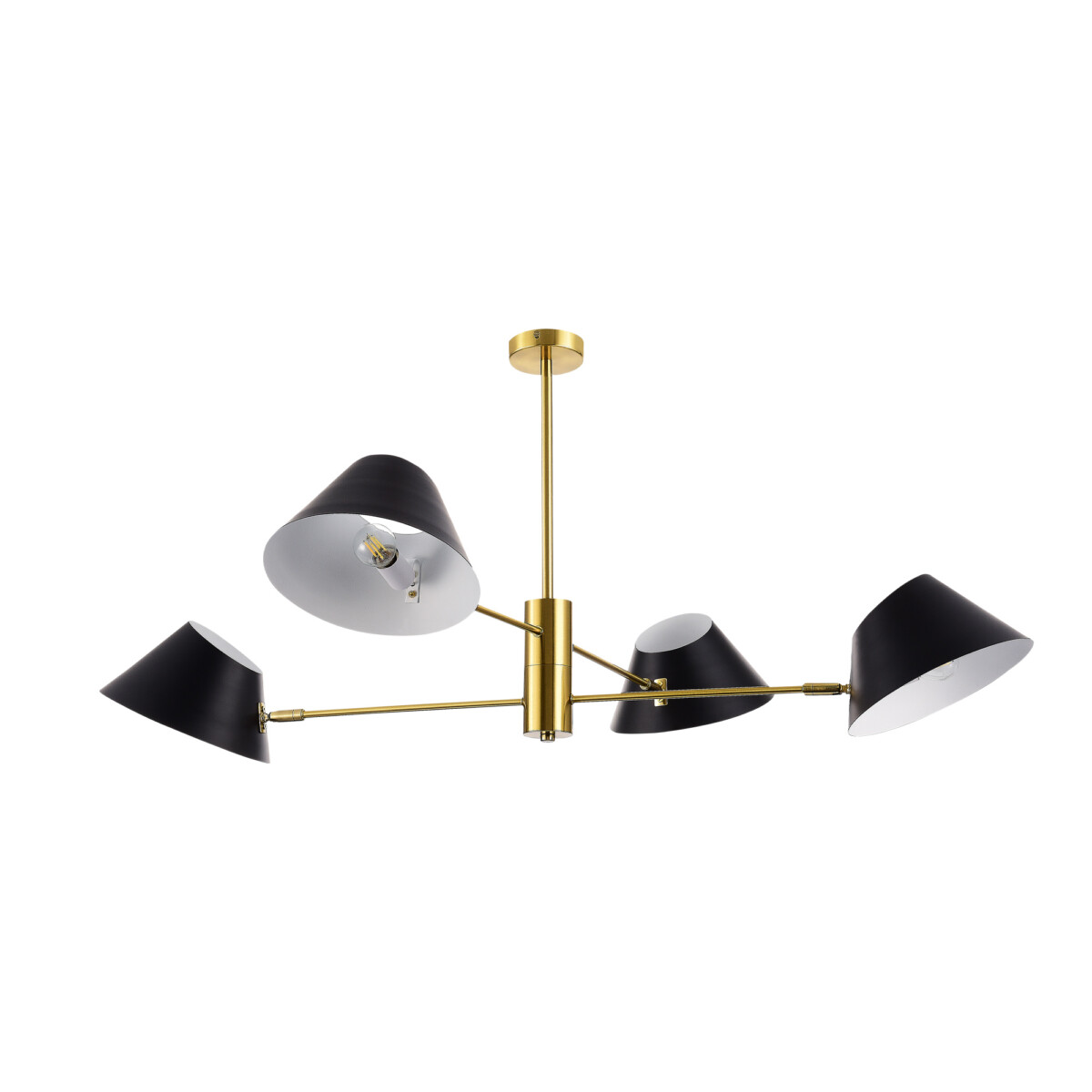 SLE1253-343-04 Светильник подвесной Латунь/Черный, Белый E14 4*60W NORBI — изображение 1