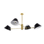 SLE1253-343-04 Светильник подвесной Латунь/Черный, Белый E14 4*60W NORBI