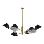 SLE1253-343-06 Светильник подвесной Латунь/Черный, Белый E14 6*60W NORBI — изображение 2