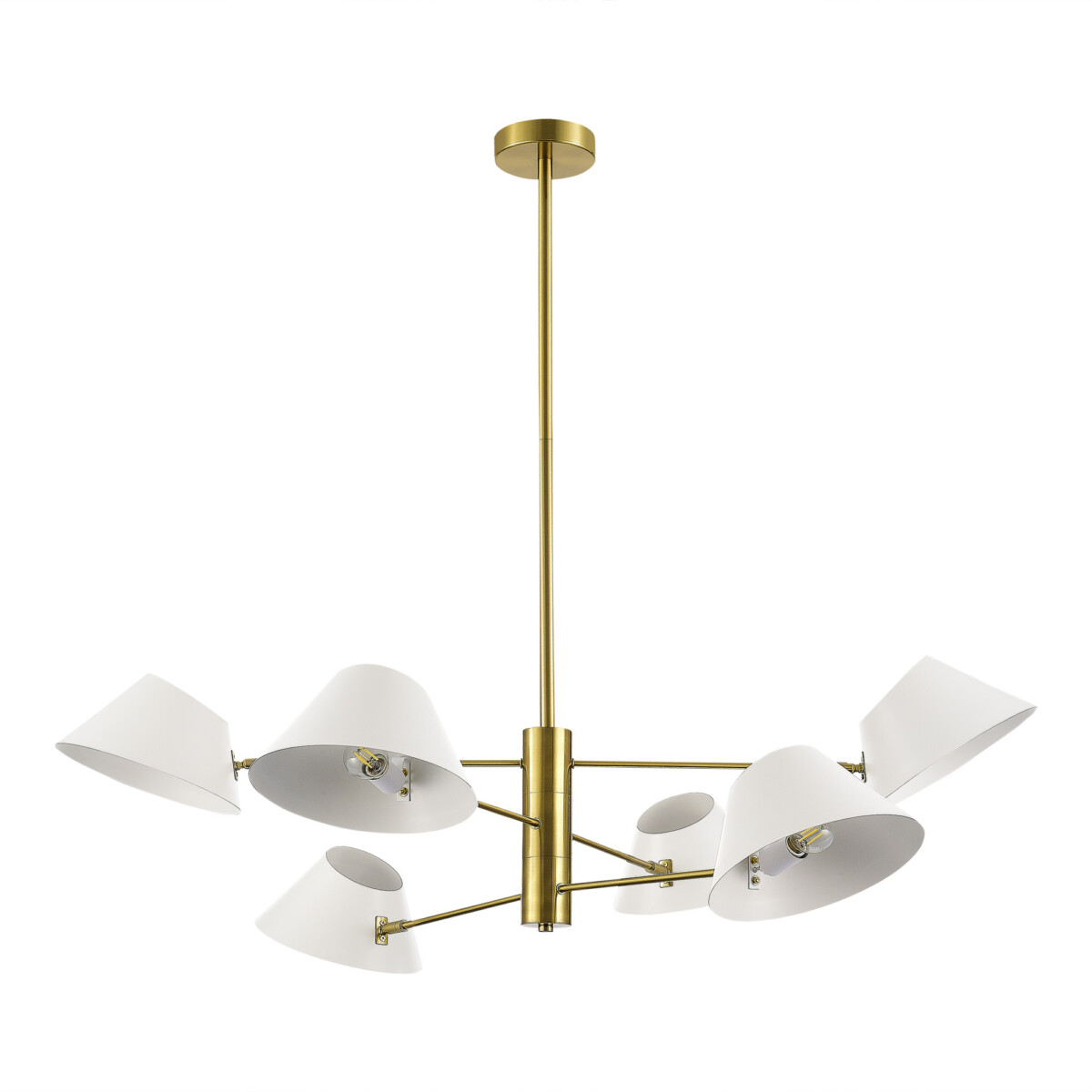 SLE1253-353-06 Светильник подвесной Латунь/Белый E14 6*60W NORBI — изображение 2