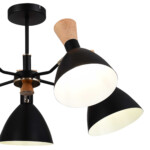 SLE1256-402-05 Светильник потолочный Черный/Черный, Светлое дерево, Золотистый E14 5*40W VISTA — изображение 4