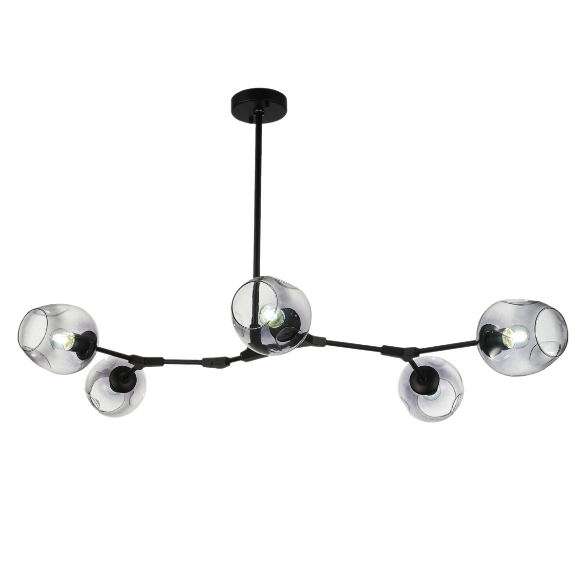 SLE154843-05 Светильник подвесной Черный/Дымчатый E27 5*40W RAMETTO — изображение 1