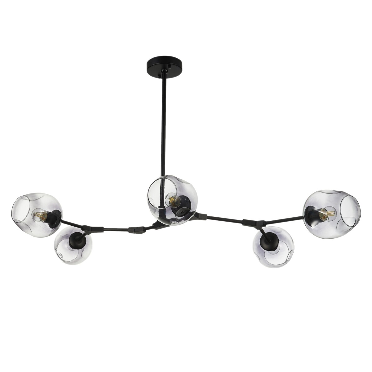 SLE154843-05 Светильник подвесной Черный/Дымчатый E27 5*40W RAMETTO — изображение 2