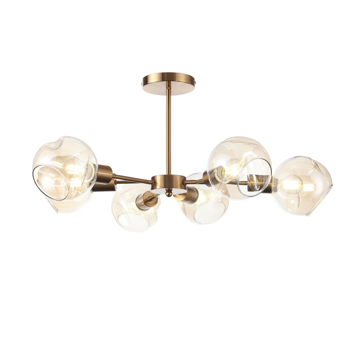 Уценка SLE155302-06 Светильник потолочный Античная медь/Янтарный E14 6*60W GENTORE — изображение 5