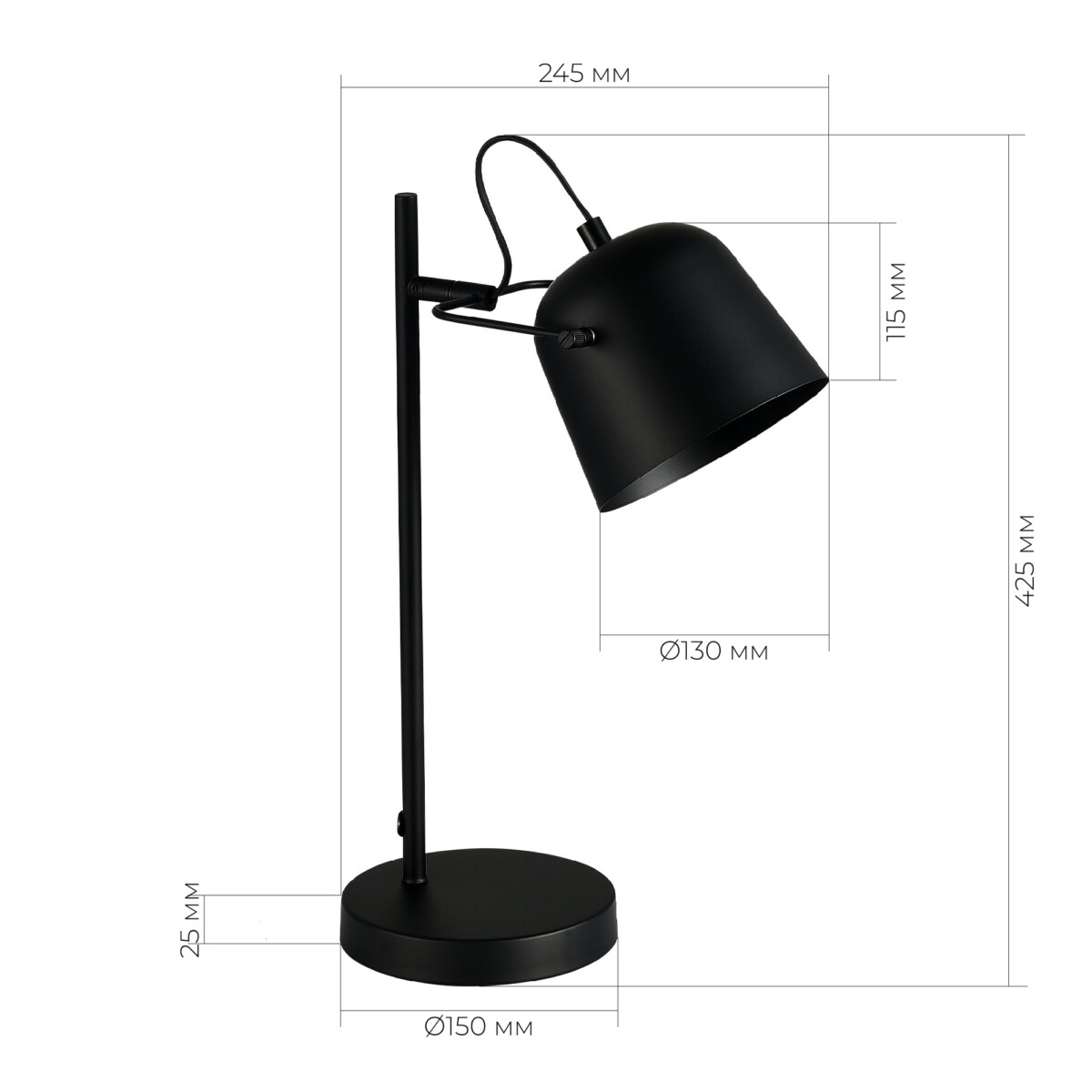 SLE1805-404-01 Прикроватная лампа Черный/Черный E27 1*40W BLANK — изображение 3