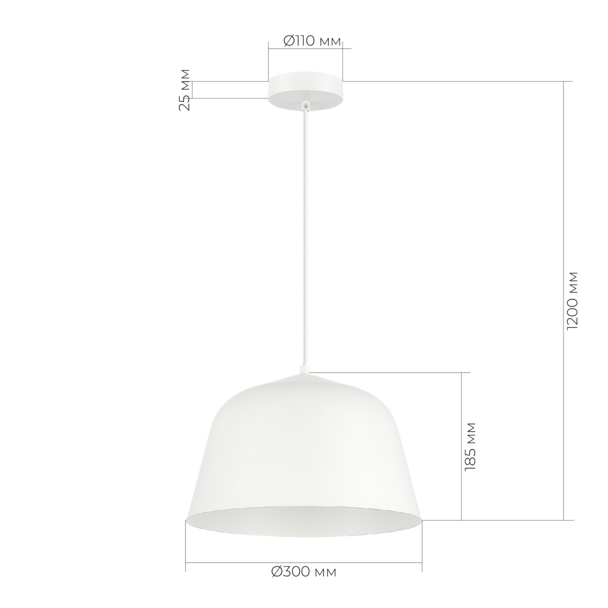 SLE1805-503-01 Светильник подвесной Белый/Белый E27 1*40W BLANK — изображение 4