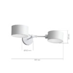 SLE183501-02 Светильник настенный Белый/Белый E14 2*60W GIMENTO — изображение 4