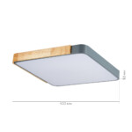 SLE201272-01 Светильник потолочный Серый, Светлое дерево/Белый LED 1*42W 3000K/4000K/6000K FESTA — изображение 5