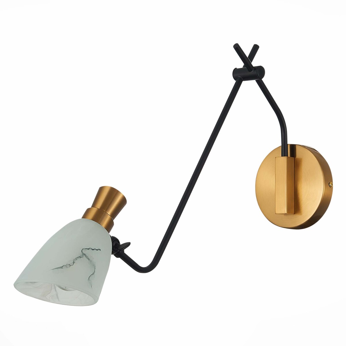 SLE205401-01 Светильник настенный Черный, Латунь/Белый E14 1*60W LITA — изображение 2