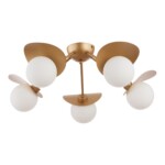 SLE220502-05 Светильник потолочный Золотистый/Белый G9 5*5W BOLZANO — изображение 2