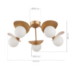 SLE220502-05 Светильник потолочный Золотистый/Белый G9 5*5W BOLZANO — изображение 4