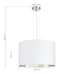 SLE300503-03 Светильник подвесной Никель/Белый, Серебристый E27 3*40W BRESCIA — изображение 2