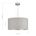 SLE300513-03 Светильник подвесной Никель/Серый, Серебристый E27 3*40W BRESCIA — изображение 2