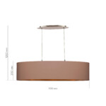 SLE300553-03 Светильник подвесной Никель/Темно-бежевый, Золотистый E27 3*40W BRESCIA — изображение 2