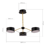 SLE6005-402-03 Светильник потолочный Черный, Золотистый/Черный LED 3*10W VALLE — изображение 4