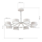 SLE6005-502-08 Светильник потолочный Белый, Хром/Белый LED 8*10W VALLE — изображение 5