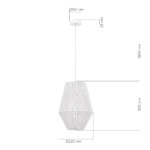 SLE6025-513-01 Светильник подвесной белый/белый E27 1*40W ETTAN — изображение 6