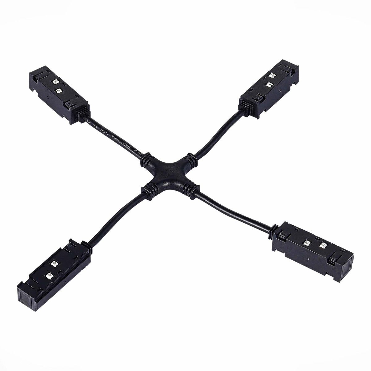 ST006.469.00 Коннектор питания X-образный для магнитного шинопровода ST-Luce Черный SKYLINE 48 — изображение 1