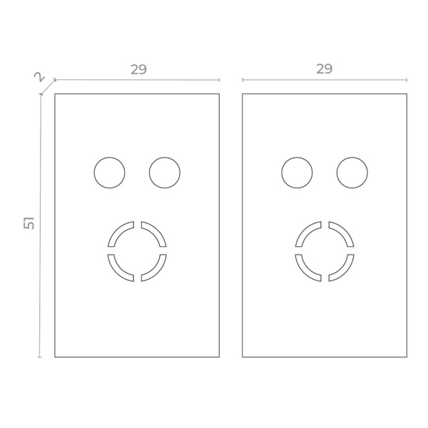 ST068.509.13 Торцевая заглушка SKYFLAT (2 шт) ST-Luce Белый SKYFLAT