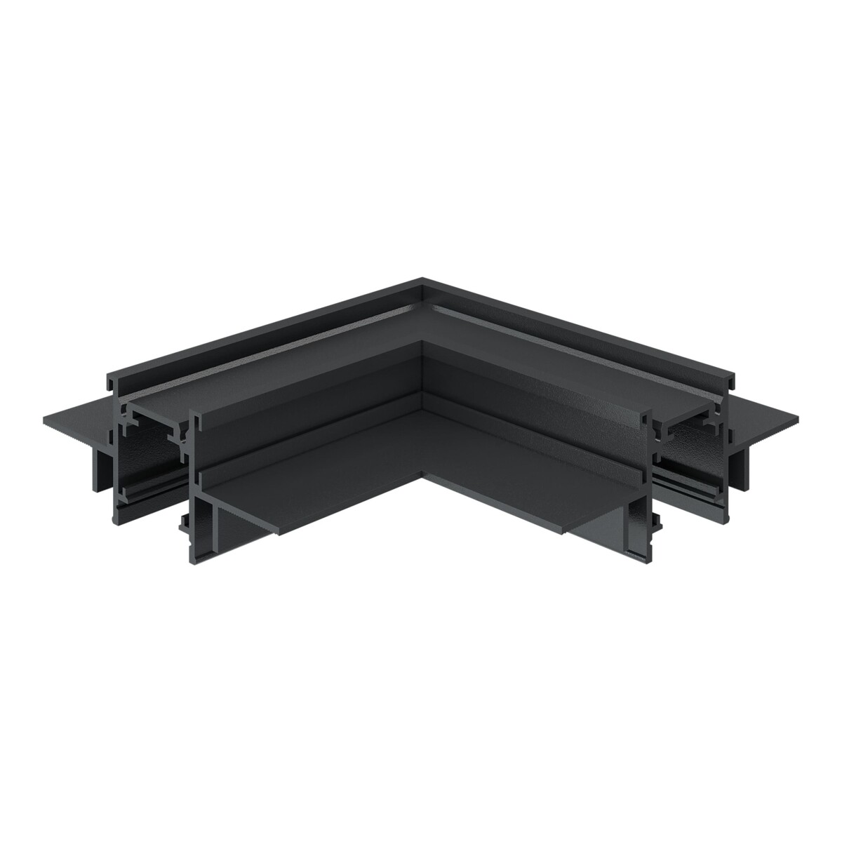 ST1007.429.12_01W ST1007.429.12 Угол-соединитель для встраиваемого магнитного шинопровода под ГКЛ 12мм ST-Luce Черный SKYLINE 48+ — изображение 1