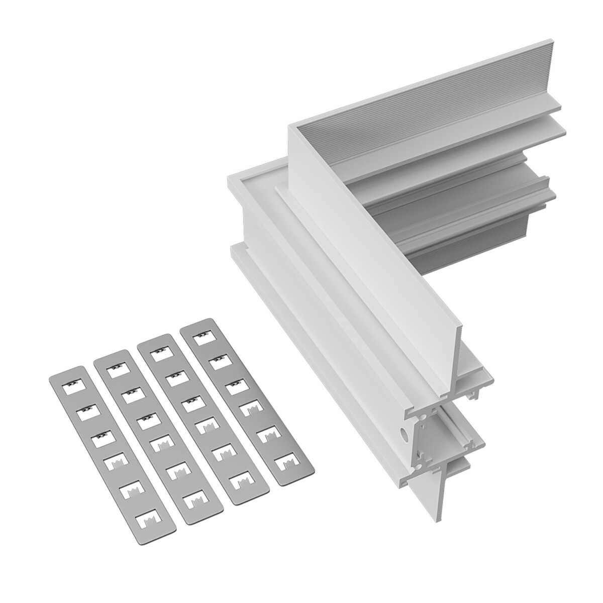 ST1007.549.12_01W ST1007.549.12 Внутренний угол-соединитель для встраиваемого магнитного шинопровода под ГКЛ 12мм ST-L SKYLINE 48+ — изображение 1
