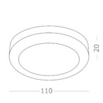 ST104.542.06 Светильник встраиваемый Белый LED 1*6W 4000K 468Lm Ra>80 120° IP20 D110xH20 170-240V Встраиваемые светильники — изображение 4