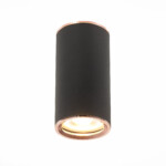 ST111.427.01 Светильник потолочный Черный GU10 1*50W D54xH105 220V Без ламп Накладные светильники