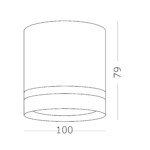 в наличии ST115.542.07 Светильник потолочный Белый LED 1*7W 4000K 490Lm Ra>90 120° IP20 D79xH100 170-240V Накладные светильники - купить в интернет-магазине Светильники Торг