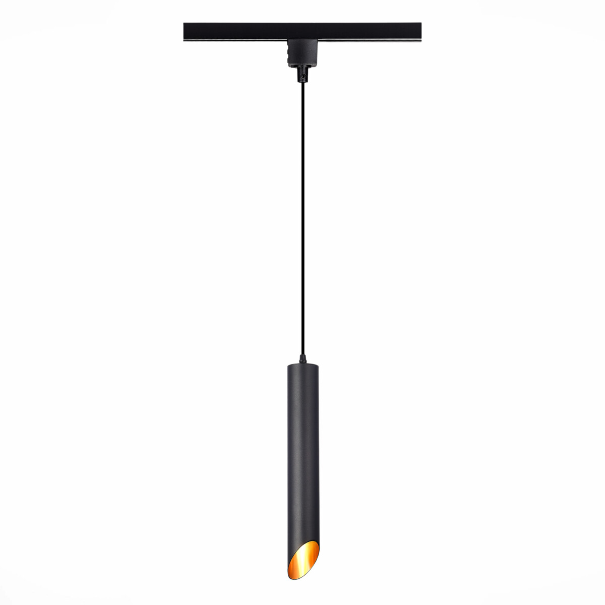 ST152.416.01 Светильник трековый Черный GU10 1*50W IP20 D60xH400 220V Без ламп BASE — изображение 1