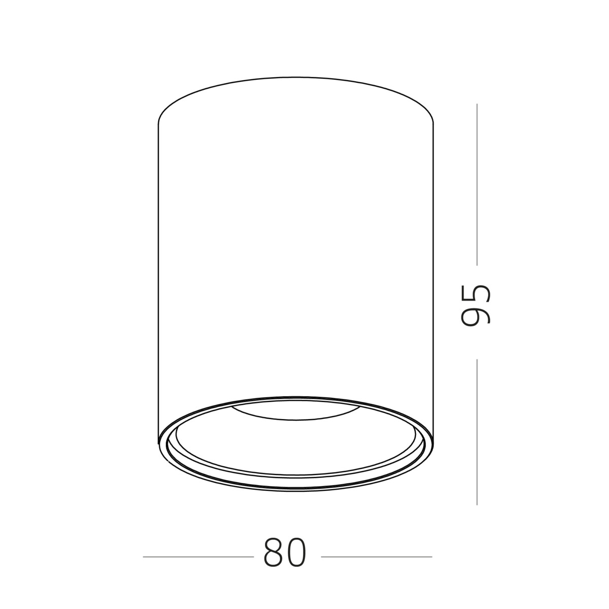 ST167.402.01 Светильник потолочный Черный GU10 1*50W IP20 D80xH95 220V Без ламп Накладные светильники — изображение 2
