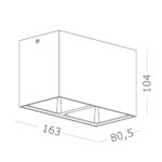 ST168.452.02 Светильник потолочный Черный GU10 2*50W IP20 L82,5xW165xH104 220V Без ламп Накладные светильники — изображение 2