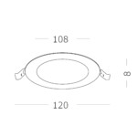 ST209.538.06 Св-к встр. Белый LED 1*6W 3000K 330Lm Ra80 110° IP20 D120xH8 90-265V Встраиваемые светильники — изображение 5