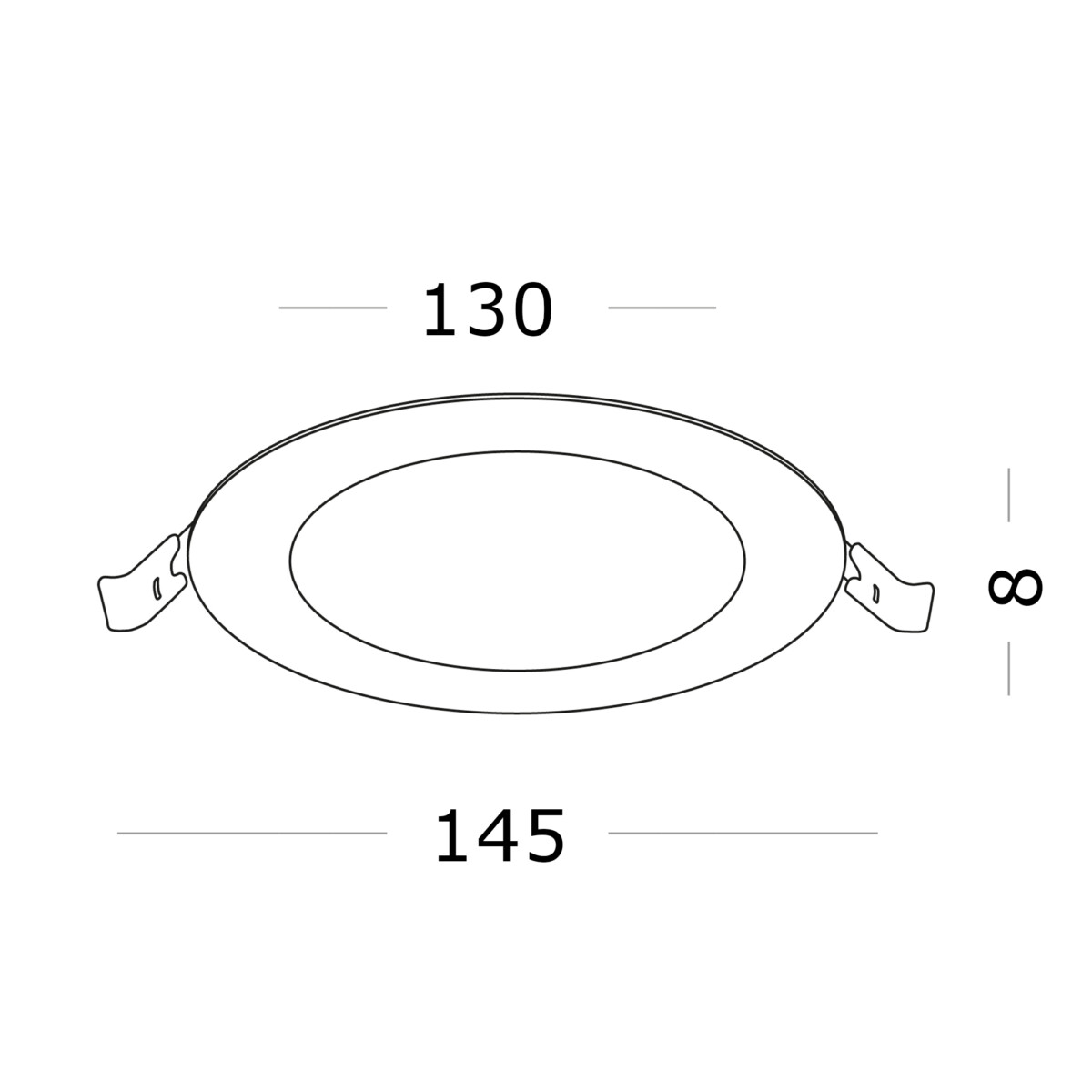ST209.538.09 Св-к встр. Белый LED 1*9W 3000K 585Lm Ra80 110° IP20 D145xH8 90-265V Встраиваемые светильники — изображение 5
