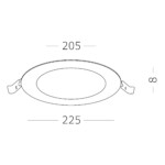 ST209.548.18 Св-к встр. Белый LED 1*18W 4000K 1 350Lm Ra80 110° IP20 D225xH8 90-265V Встраиваемые светильники — изображение 5