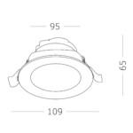 ST211.538.10.36 Св-к встр. Белый LED 1*10W 3000K 750Lm Ra80 36° IP20 D109xH65 220-240V Встраиваемые светильники — изображение 5
