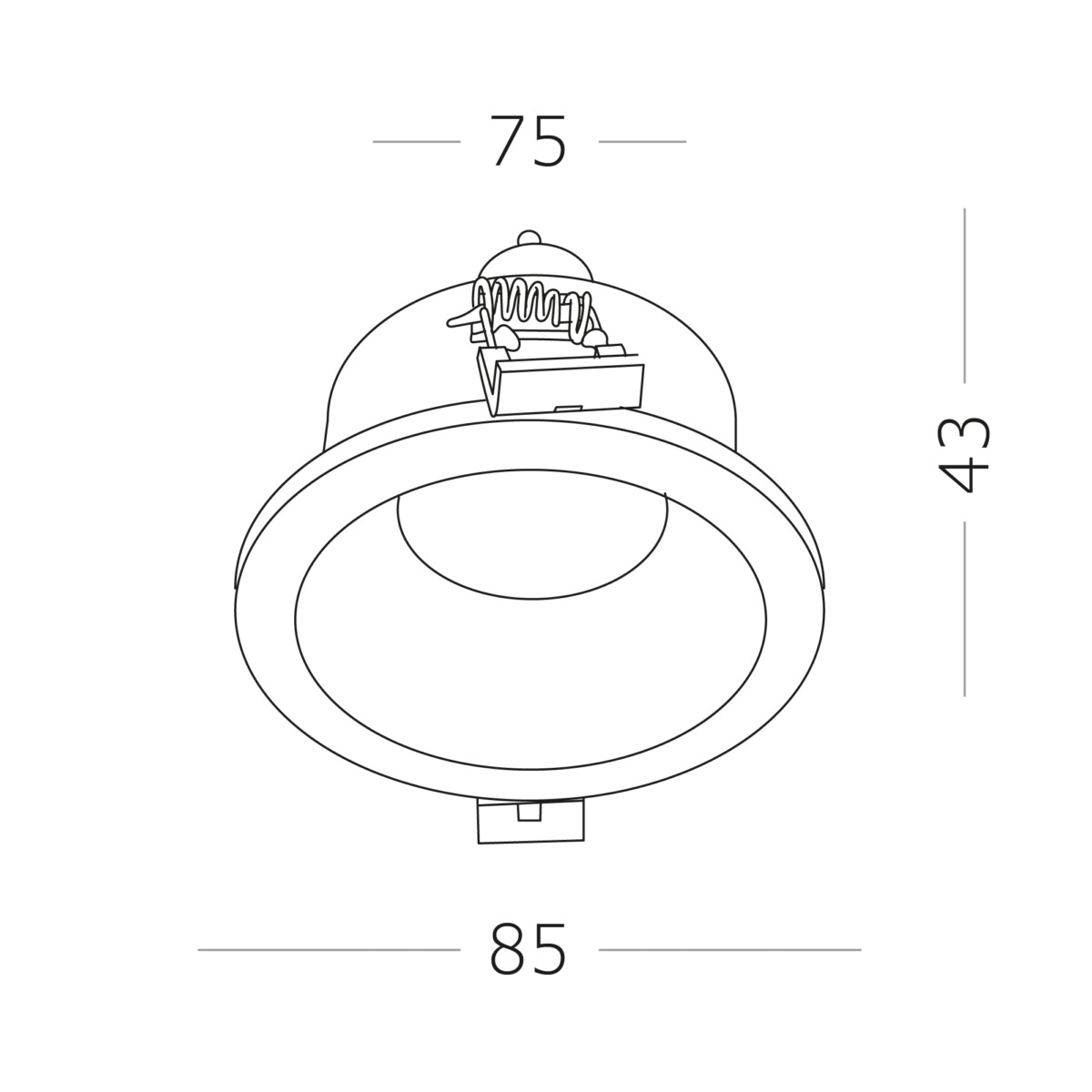 ST256.408.01 Св-к встр. Черный GU10 1*50W  IP65 D85xH53 220V Без ламп Встраиваемые светильники — изображение 2