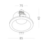 ST256.408.01 Св-к встр. Черный GU10 1*50W  IP65 D85xH53 220V Без ламп Встраиваемые светильники — изображение 2